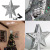 Amazon hot style 3D twinkling stars Christmas tree decoration silver LED rotatable snowflake projection