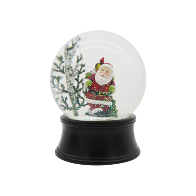 Manufacturers direct foreign trade music spring Christmas traditional water polo black base lovely Santa Claus