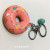 Personality trend Donut Macaron key chain lovely Corgi bag pendant car key chain wholesale