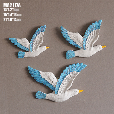 Mediterranean Three-piece Set of Bird Wild Goose Seabird Creative Home Decoration Background Wall Decoration MA17103