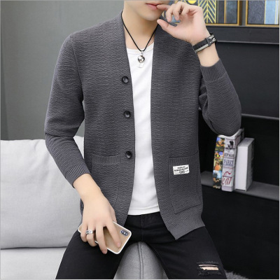 [Factory Direct Sales] Autumn and Winter New Men's Knit Cardigan Men's Sweater Coat Quality Casual Sweater