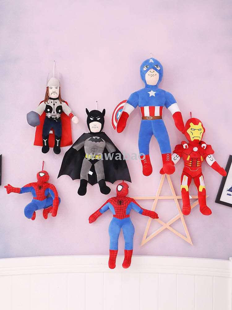 毛绒玩具超人系列玩偶美国队长钢铁侠绿巨人蝙蝠侠热卖