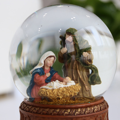 Manufacturer direct foreign trade music spring Christmas tradition water polo holy child was born