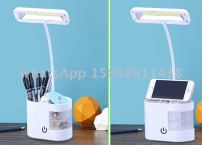 Multi-functional pen holder with LED lamp, USB charging hose, touch control and induction lamp light gifts
