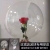 Factory Wholesale Artificial Rose Bounce Ball 22-Inch Internet Celebrity Ins Transparent Night Market Stall Luminous Balloon Hot Sale
