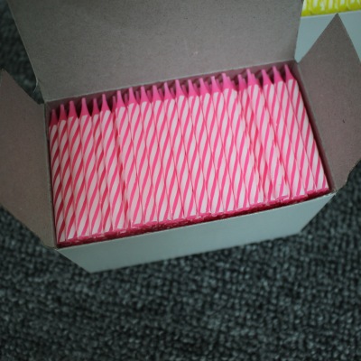 Bulk Birthday Candle Color Thread Birthday Candle Boxed Birthday Party Candle Decoration Artistic Taper and Candle