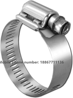 The SAE Model 032 Range 1-9/16-2-1/2 inch heavy duty all stainless steel hose clamp 201/304