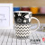 High V Mug Hand Drawn Ceramic Cup Large Capacity Milky Tea Cup Couple Office Water Cup Simple Chanel Style