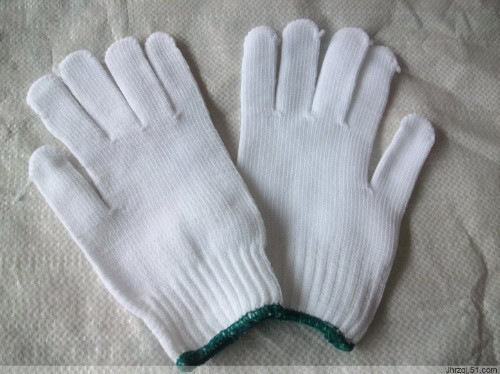 500克尼龙手套劳保手套全尼龙耐磨无尘手套加厚耐磨不掉毛手套