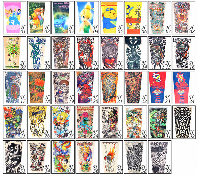 儿童款花臂袖套刺青纹身臂袖防晒袖套刺青袖套个性纹身袖套可选色