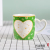 Xingda Ceramic Honor Produced Love Pattern Painted Multi-Color American Ceramic Coffee Cup Couple's Cups