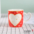 Xingda Ceramic Honor Produced Love Pattern Painted Multi-Color American Ceramic Coffee Cup Couple's Cups