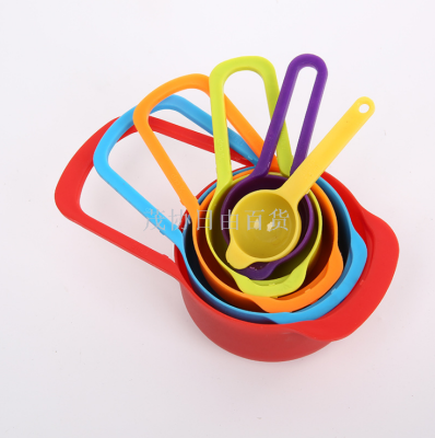 Kitchen tools plastic 6PC color measuring cup six-piece combination measuring cup measuring spoon