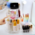 Transparent acrylic 360 degree rotating plastic skin care products lipstick desktop storage shelf