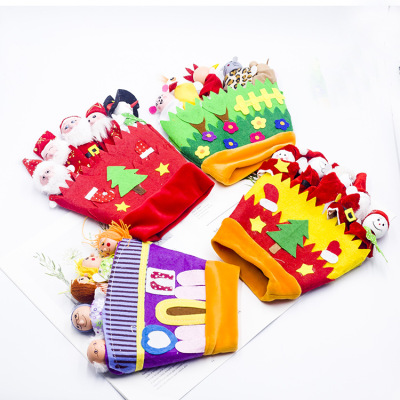 Christmas creative cloth art animal gloves adult thumb toys are Christmas presents