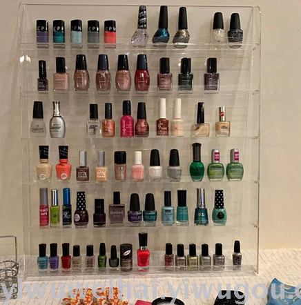 义乌韦海 批发 90瓶 墙挂透明亚克力 甲油架 甲油展示架
