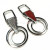 Factory direct 8810 leather double ring key chain pet chain case chain metal key chain key chain accessories