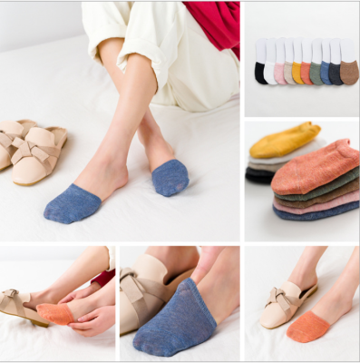 Summer invisible socks high-heeled shoes socks half a palm versatile female socks invisible 100% cotton boat socks