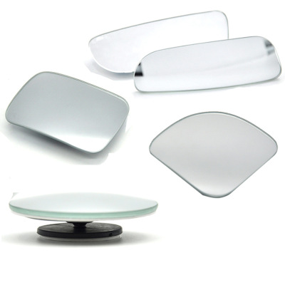 HD Boundless Small round Mirror round/Rectangular/Long Arc/Fan-Shaped Blind Spot Mirror Edging Glass Explosion-Proof Film