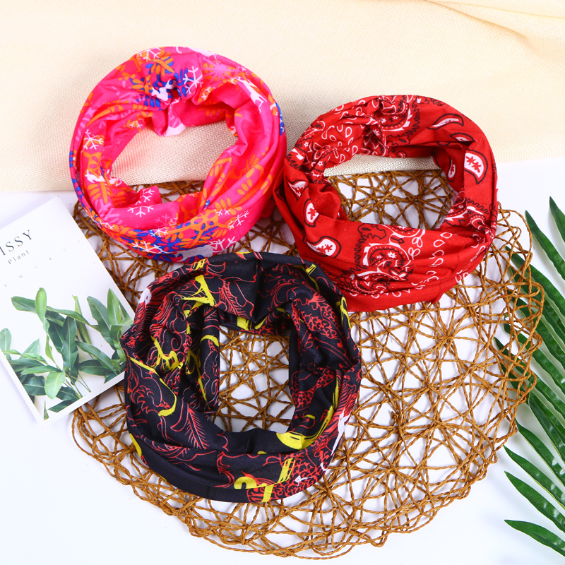 爆款百变印花多用头巾 百变脖套头巾