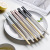 Nordic 304 Stainless Steel Portuguese 23cm Chopsticks Black Gold Square Non-Slip Chinese Style Gifts Chopsticks Tableware