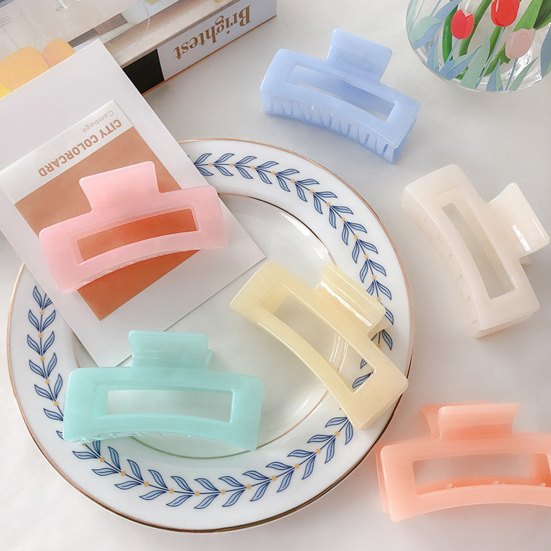 马尾盘发夹ins复古糖果色洗澡抓夹女