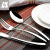 Jieyang Cost Stainless Steel Tableware Steak Knife, Fork and Spoon Portable Three-Piece Set Hotel Cross-Border Korean Tableware