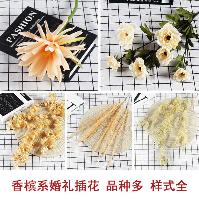 The Champagne Department (2) Imitation flowers European high-end wedding hall hotel condole ceiling decoration artificial flowers silk flowers