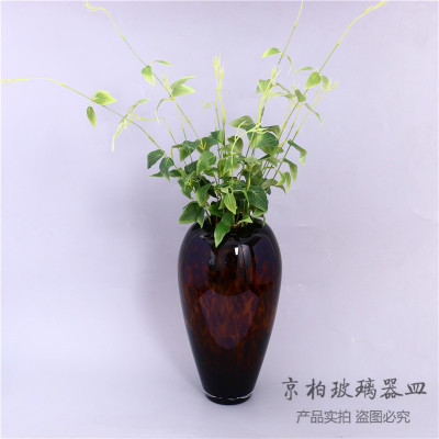 Tawny Glass Vase furnishing glade for home Furnishing glade for the club hall of the hotel