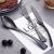 SOURCE Supply Kaya Stainless Steel Mirror Titanium-Plated Black Gold Western Tableware Knife, Fork and Spoon Hotel Gift Tableware Set