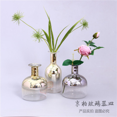 Nordic light key-2 luxury glass hydroponic vase container desk top greenery modern decoration in the office