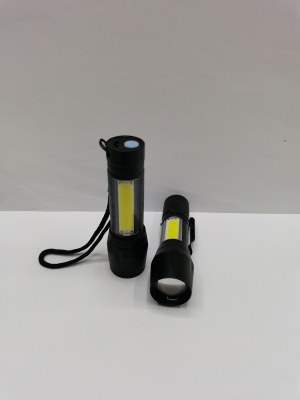Hot style aluminum flashlight, USB charging lamp, COB flashlight, outdoor light