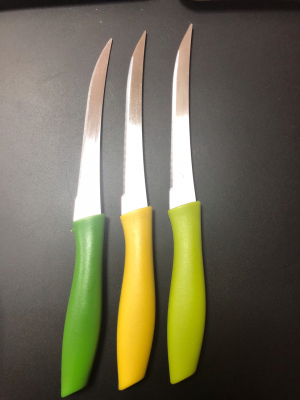2PC Steak Knife Fruit color kitchen Knife with sharp teeth