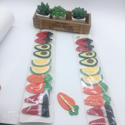 Yiwu Street Hair Accessories 2 Yuan shop Mixed batch Web celebrity new on the new children's fruit hair Accessories clip