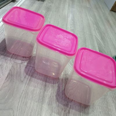 Plastic Crisper three-piece Transparent container