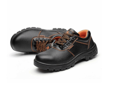 Labor Protection Shoes Anti-Smashing and Anti-Stab Safety Shoes Insulated Work Shoes Genuine Leather Protective Footwear Breathable Anti-Smashing Shoes Casual Orange Bottom