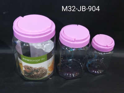 M32-JB-904 Multigrain Storage Tank Refrigerator Storage Tank Dry Goods Moisture-Proof 3-Piece Set Sealed Cans