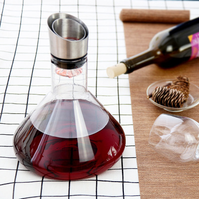 European Style Waterfall Type Borosilicate Glass Wine Decanter Fast Red Wine Filter Household Wine Decanter Wine Pot