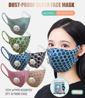 Web celebrity star mask digital print customized with breathing valve mask with valve mask
