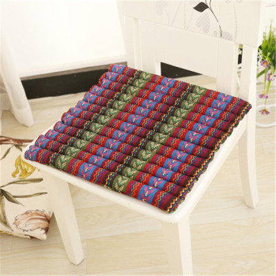 Bamboo Plate Cotton and Linen National Style Embroidered Restaurant Office Student Teacher Chair Cushion Padded Chair Automobile Seat Cushion