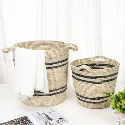Simple Modern Hotel Hotel Storage Basket Basket Woven Sundries Storage Basket Dustproof Dirty Clothes Storage Basket