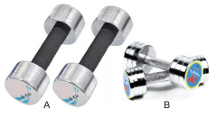 Weight-lifting dumbbell electroplating fixed dumbbell sporting goods