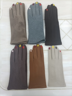 Fashion New Women's Dralon Nail Gloves Autumn and Winter Thin Single Layer Four Finger Touch Screen Outdoor Riding Factory Direct Sales