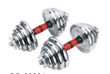 Household and commercial dumbbell electroplating white color bar combination hand bell fitness products