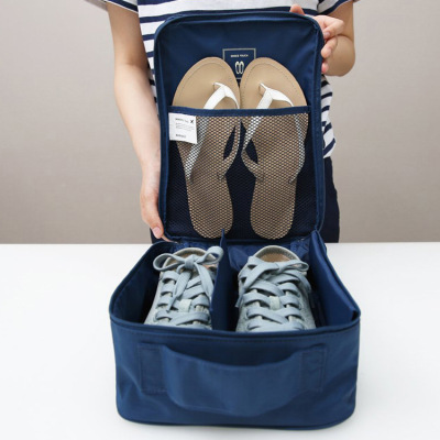 Or Oxford Visible shoe storage bag as travel shoe finishing bag portable multi-functional 3-seat shoe bag