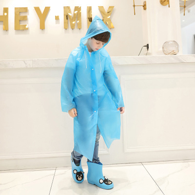 Disposable Raincoat for Children Walking Fashion Tourism Poncho PE Cardigan Raincoat for Children Rain Gear Wholesale