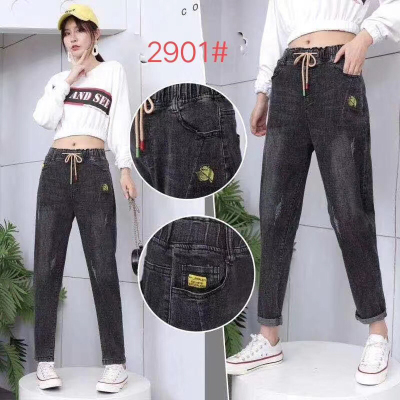 Real jeans for 2020 participants in the Spring and Autumn Edition fashion versatile large casual pants small legs \"pants\"