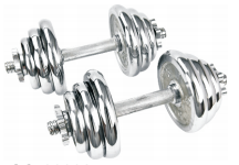 Physical fitness dumbbell electroplated white file bar combination dumbbell sporting goods