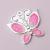 Stainless Steel Fashion Pink Red Epoxy Butterfly Necklace Bracelet Pendant Stainless Steel Enamel Pendant Factory Direct Sales