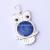 Korean Style Cute Animal Pendant with Blue Beads Owl Necklace Bracelet Stainless Steel Pendant Fashion Trend